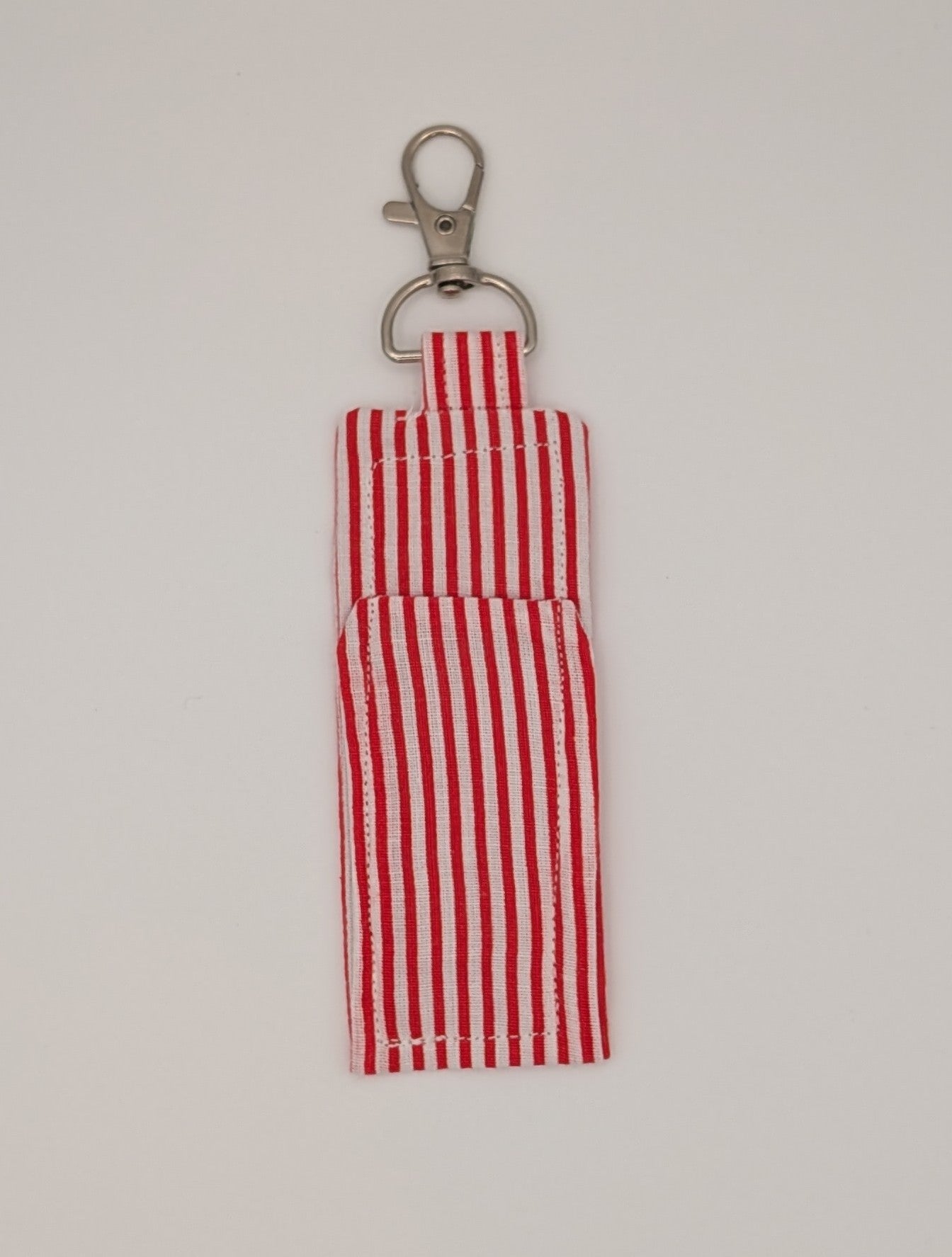 Red & White Striped Lip Balm Holder