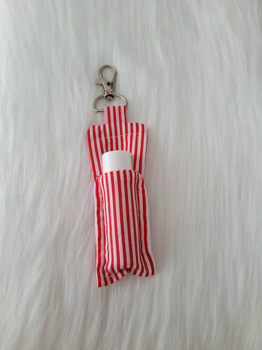 Red & White Striped Lip Balm Holder