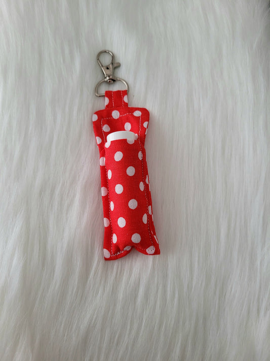Red & White Dots Lip Balm Holder