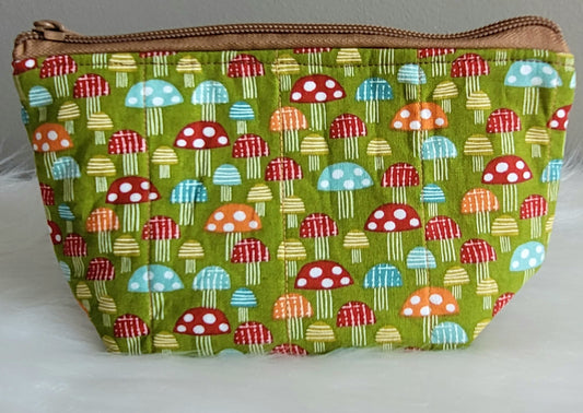 Woodsy Mushroom Small Zipper Pouch