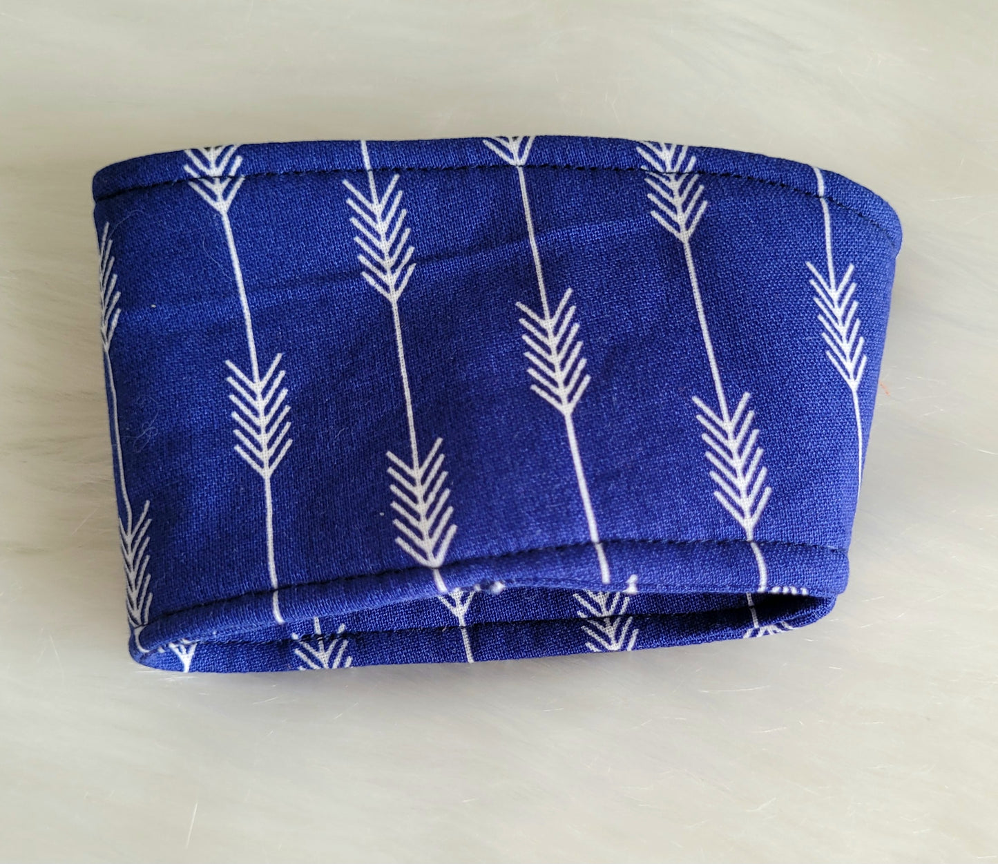 Blue with White Arrows Coffee Cup Sleeve