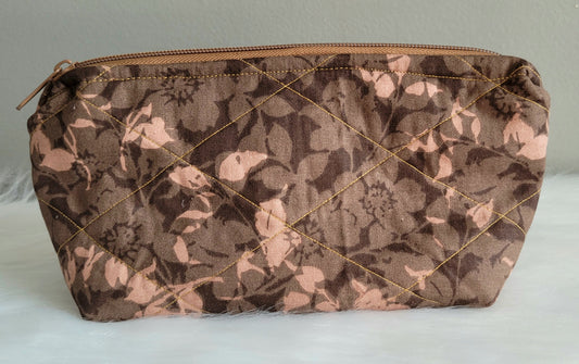 Chocolate Flowers Medium Zipper Pouch