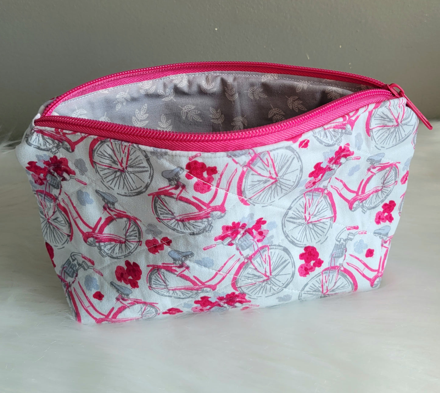 French Bicycles Medium Zipper Pouch