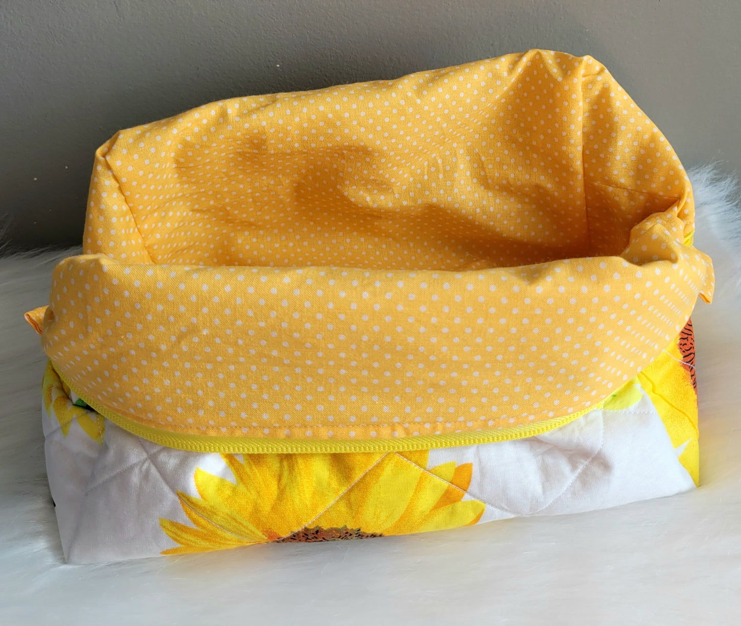 Bright Sunflower Makeup Bag