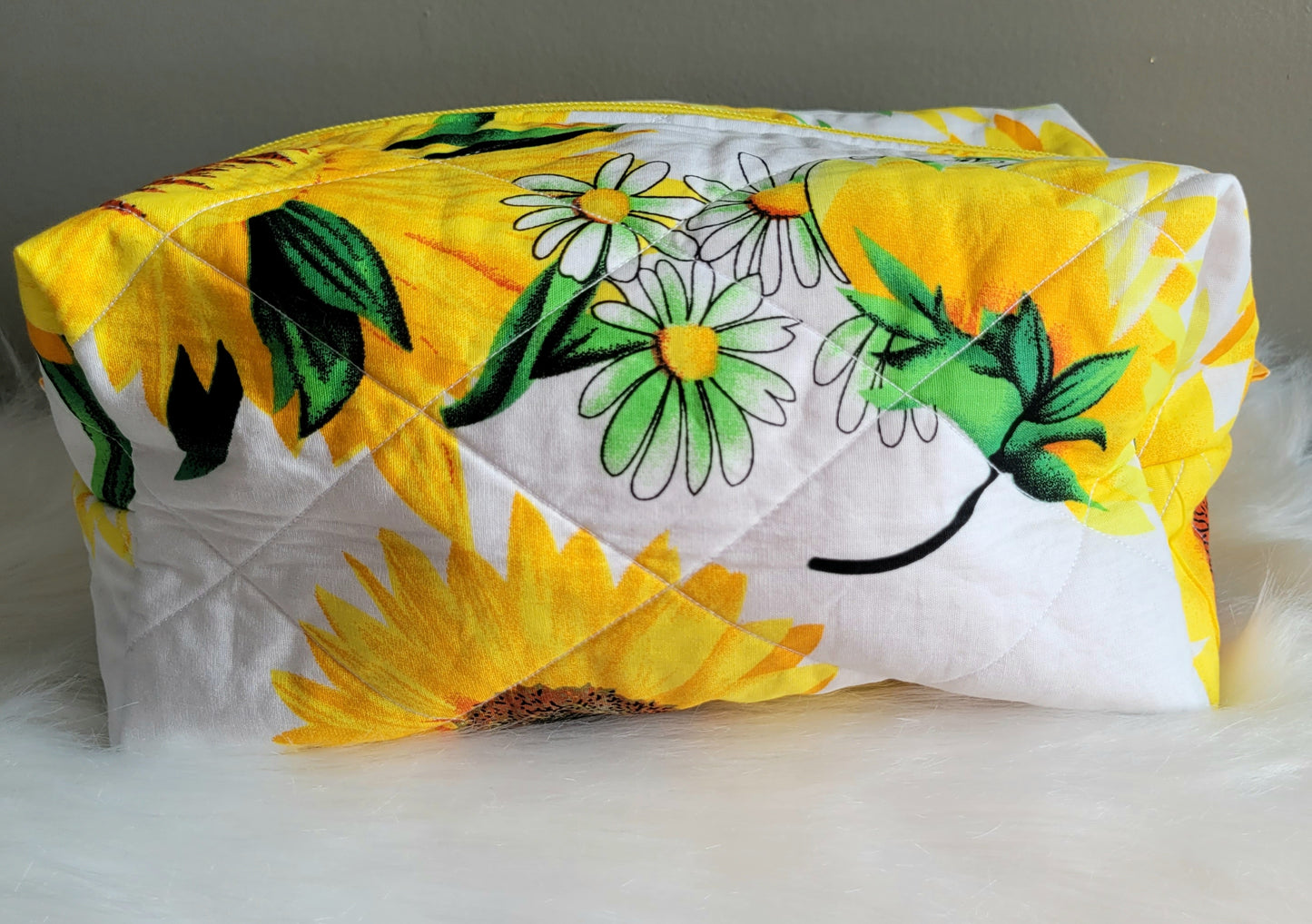 Bright Sunflower Makeup Bag
