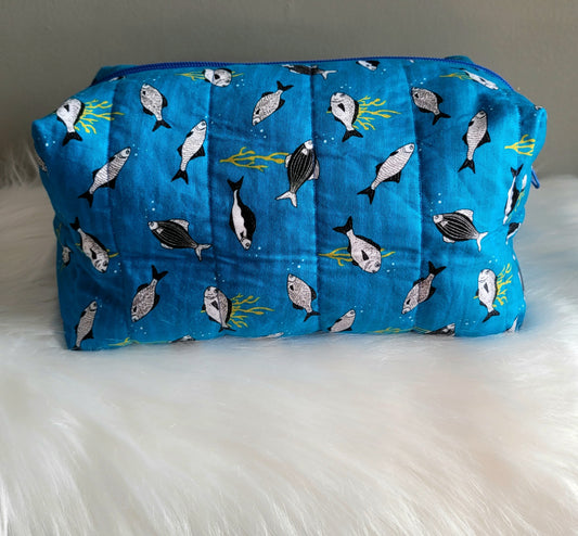 Gone Fishing Makeup Bag