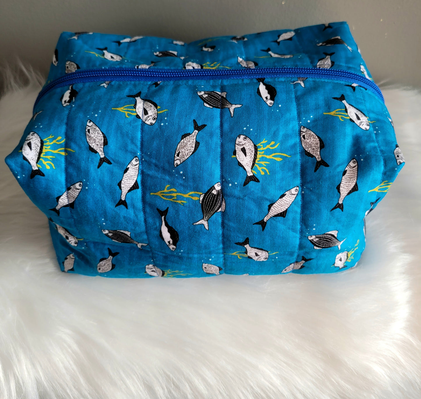 Gone Fishing Makeup Bag