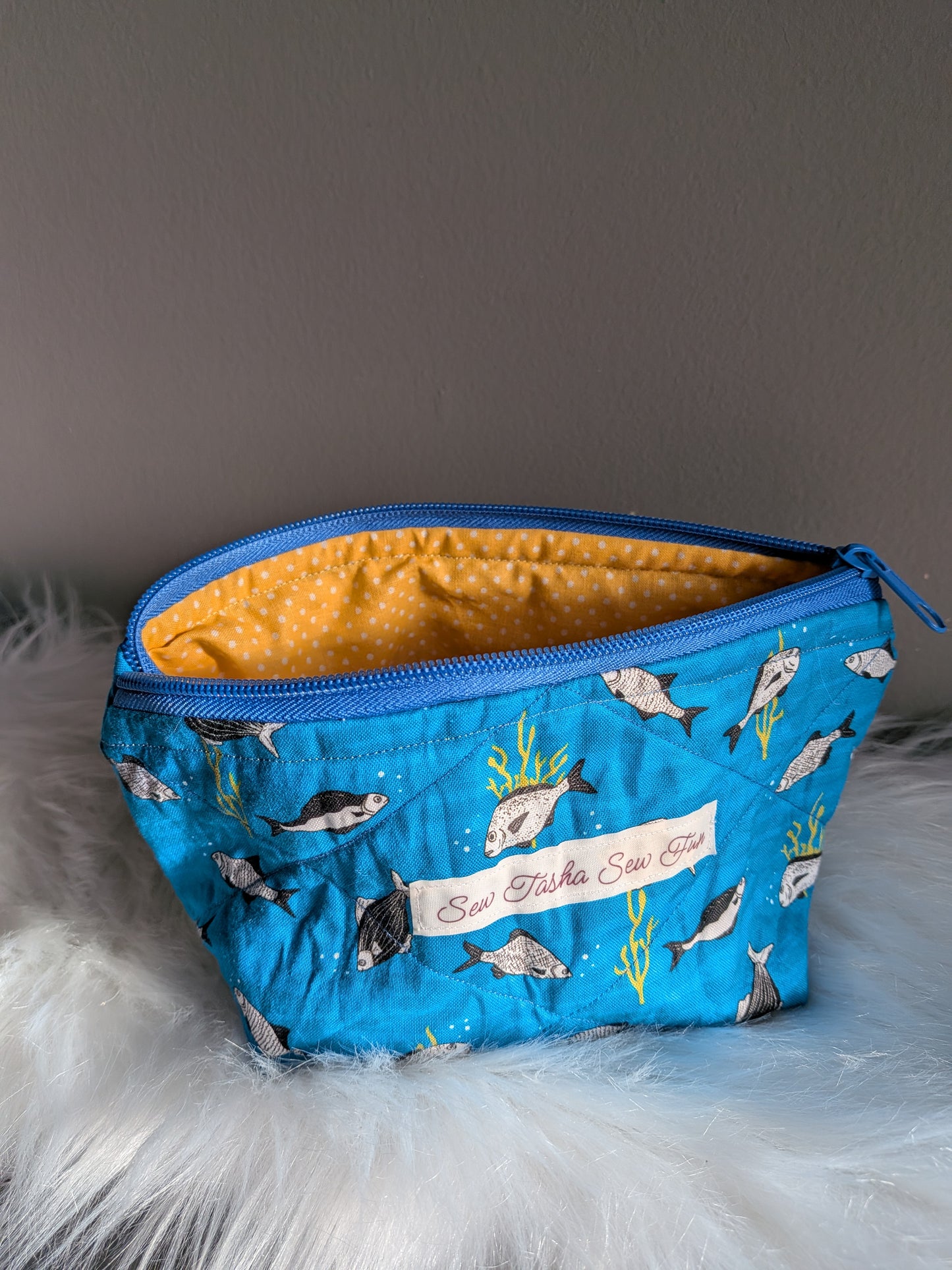 Gone Fishing Medium Zipper Pouch
