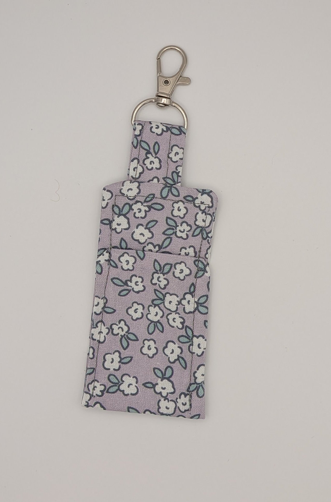 Grey with White Flowers Lipbalm Holder